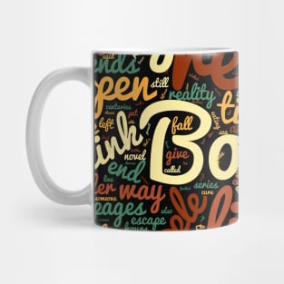 Book lovers' wordcloud Mug